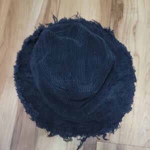 Black Corduroy Bucket Hat